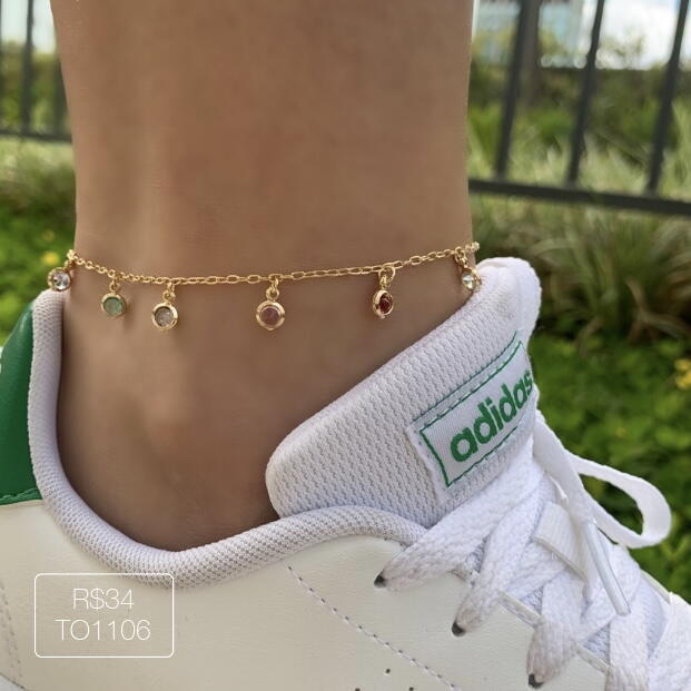 Tornozeleira Tiffany Rainbow